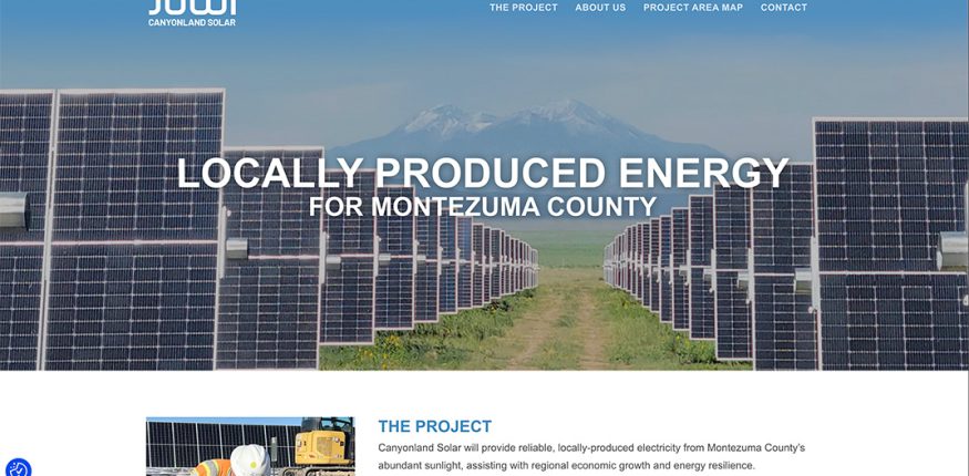 Canyonland Solar site preview.